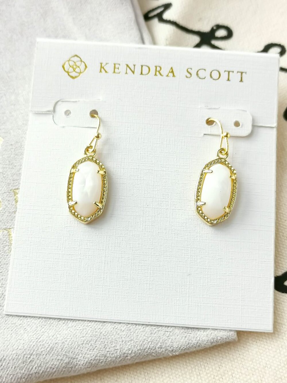 Kendra Scott Earrings - Lee - Ivory Pearl Gold